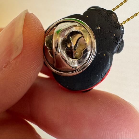 Joyce Fritz Yipes Red Glitter Ladybug Pin Brooch Womens Jewelry Artsy Bug - Picture 4 of 6